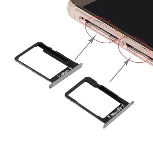 Bandeja Tarjeta SIM + Micro SD para Huawei Mate 7 (Gris)