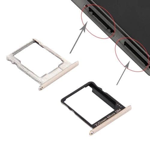 Bandeja Tarjeta SIM y Micro SD para Huawei P8 Lite (Oro)