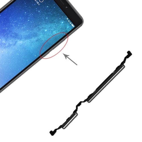 Botón de Encendido y Botón de Control de Volumen para Xiaomi Max 2 (Negro)