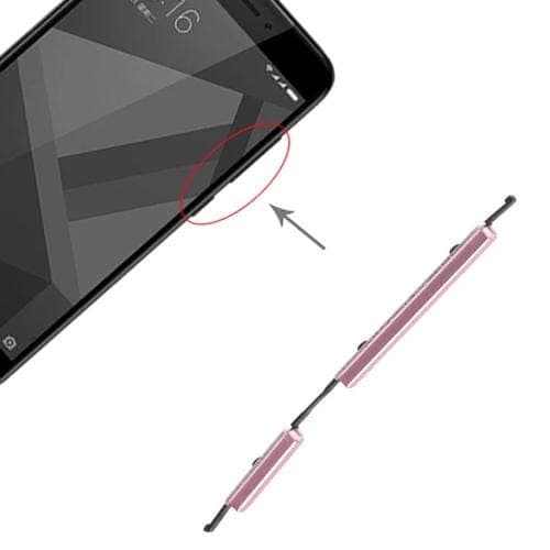 Botón de Encendido y Control de Volumen para Xiaomi Redmi 4X (Rosa)