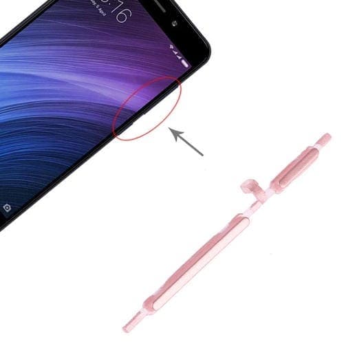 Botón de Encendido y Control de Volumen para Xiaomi Redmi 4A (Rosa)
