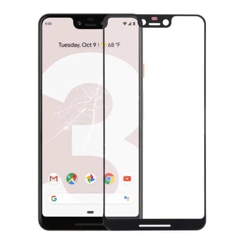 Cristal Exterior Pantalla Frontal para Google Pixel 3 XL (Negro)