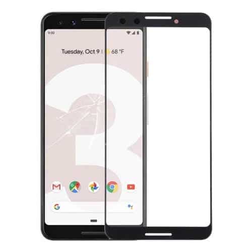 Cristal Exterior Pantalla Frontal para Google Pixel 3 (Negro)