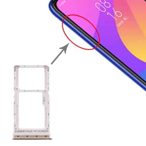 Bandeja Tarjeta SIM + Micro SD para Xiaomi Mi CC9e / Mi A3 (Plata)