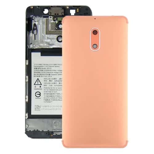 Tapa Trasera de Batería para Nokia 6 Ta-1000 Ta-1003 Ta-1021 Ta-1025 Ta-1033 Ta-1039 con Lente de Cámara y Teclas Laterales (Dorado)