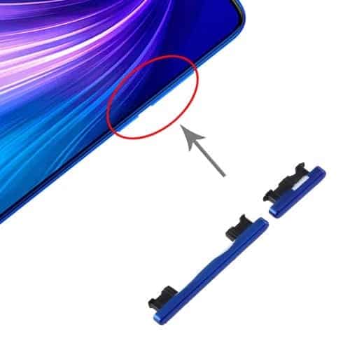 Botón de Encendido y Control de Volumen para Xiaomi Redmi Note 8 Pro (Azul)