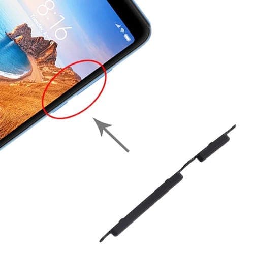 Teclas Laterales para Xiaomi Redmi 7A (Negro)