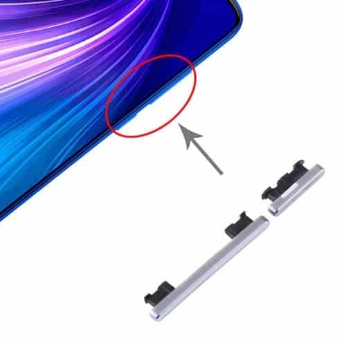Teclas Laterales para Xiaomi Redmi Note 8 (Plata)