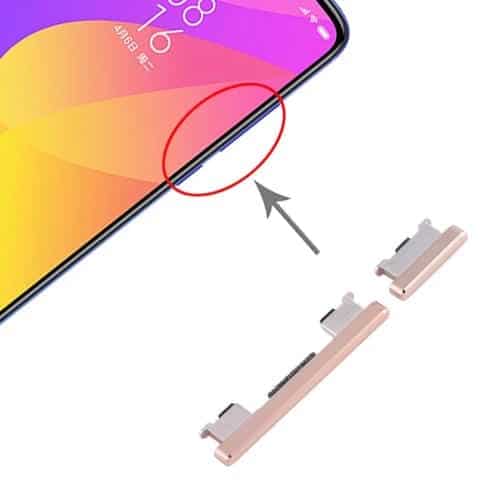 Teclas Laterales para Xiaomi Mi CC9 (Dorado)