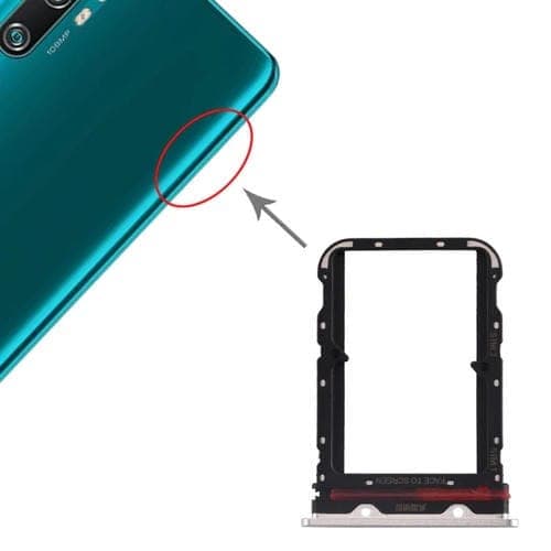 Bandeja Tarjeta SIM para Xiaomi Mi CC9 Pro / Mi Note 10 / Mi Note 10 Pro / Mi Note 10 Lite (Blanco)