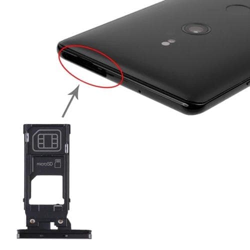 Bandeja Tarjeta SIM + Micro SD para Sony Xperia XZ3 (Negro)