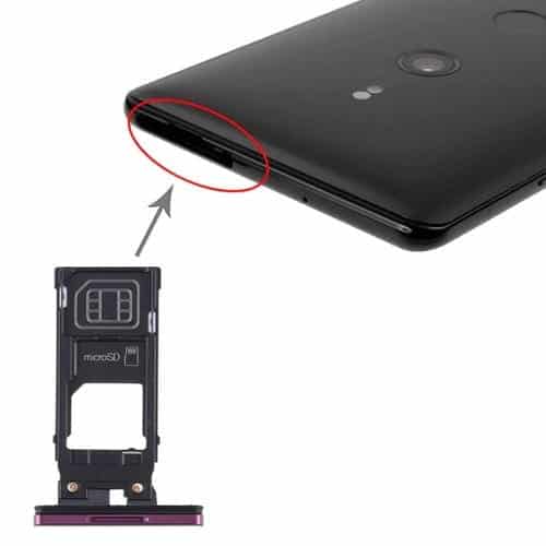 Bandeja Tarjeta SIM + Micro SD para Sony Xperia XZ3 (Morado)