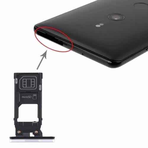 Bandeja Tarjeta SIM + Bandeja Tarjeta Micro SD para Sony Xperia XZ3 (Blanco)