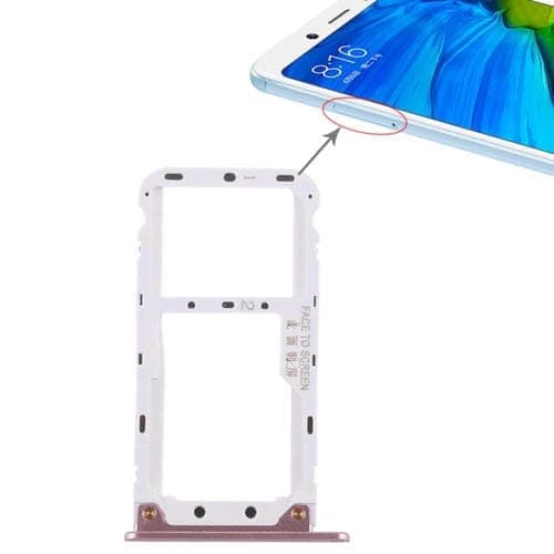Bandeja Tarjeta SIM / Tarjeta Micro SD para Xiaomi Redmi Note 5 (Oro Rosa) 2 Unidades