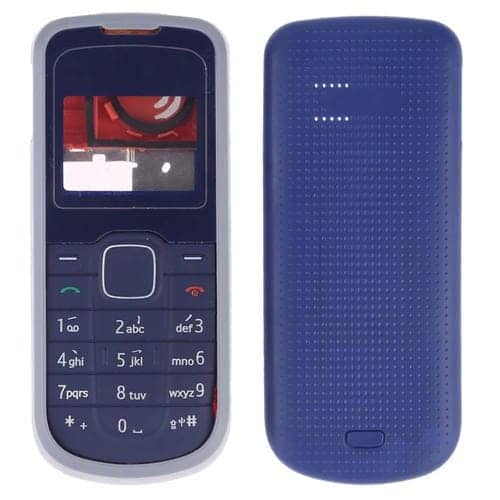 Cubierta de Carcasa Completa para Nokia 1202 Frontal, Bisel Marco Medio, Trasera Batería y Teclado