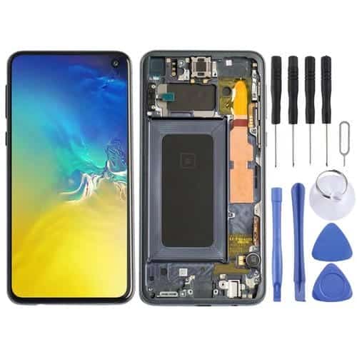 Pantalla Completa Original Super AMOLED para Samsung Galaxy S10e con Marco (Negro)