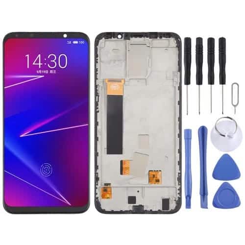 Pantalla Completa TFT para Meizu 16X con Marco (Negro) Sin Identificación de Huellas