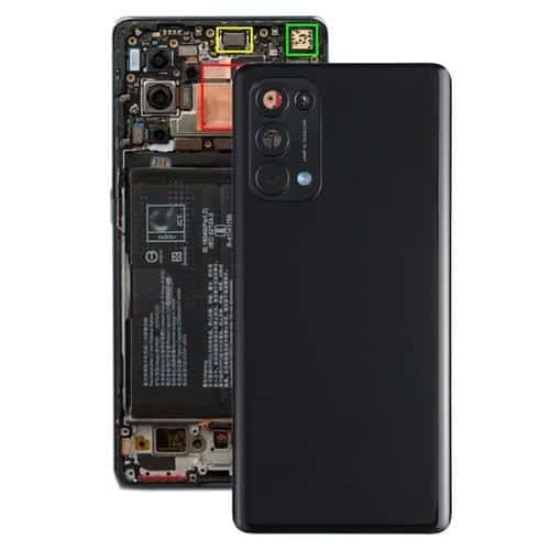 Cubierta Posterior Tapa Batería Original para Oppo Reno5 Pro 5G Pdsm00 Pdst00 CPH2201 (Negro)