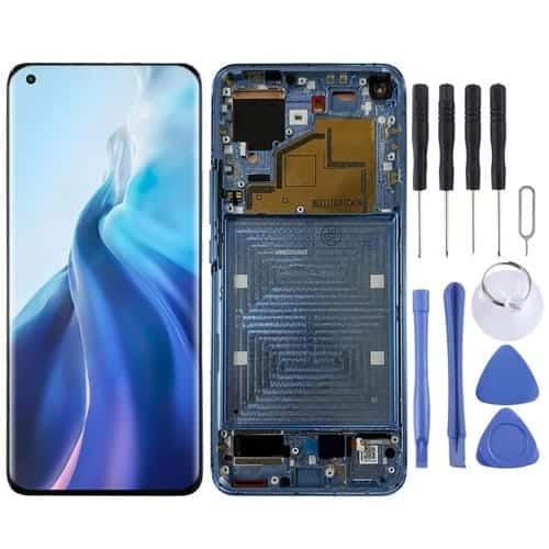 Pantalla Completa Original para Xiaomi Mi 11 M2011K2C M2011K2G con Marco (Azul)