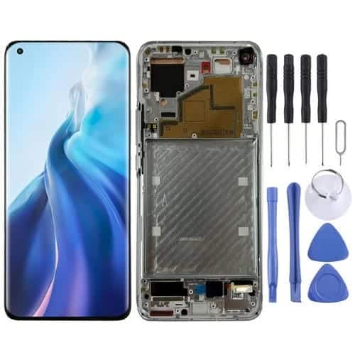 Pantalla Completa Original para Xiaomi Mi 11 M2011K2C M2011K2G con Marco (Plata)