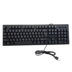 Teclado Computador 108 Teclas Capítulo Cabajo Cableo Cable 1.5M (Ruso)