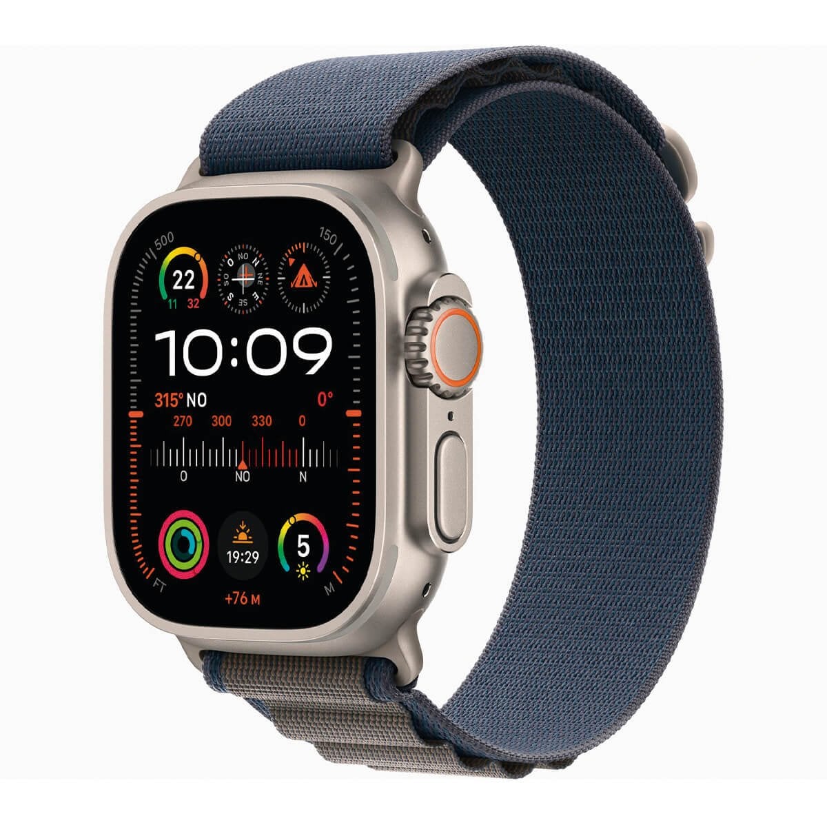 Apple Watch Ultra 2 GPS + Cellular 49mm Titanio con Correa Alpine Loop Azul - Talla M