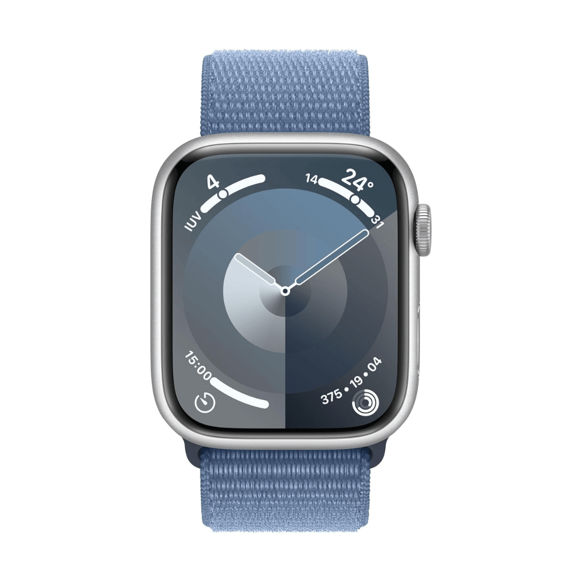Apple Watch Series 9 GPS 45mm Aluminio Plata y Correa Deportiva Loop Azul (Winter Blue) - Imagen 2