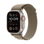Apple Watch Ultra 2 GPS + Cellular 49mm Titanio con Correa Alpine Loop Verde Oliva MREY3FD/A - Talla M