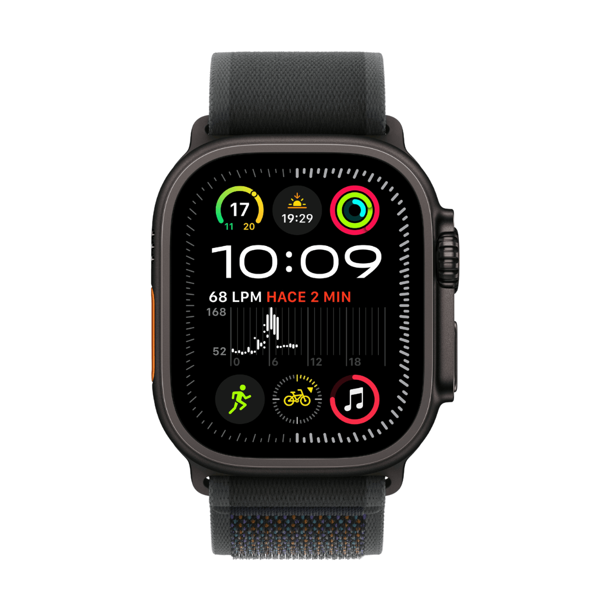 Apple Watch Ultra 2 GPS + Cellular 49mm Titanio Negro con Correa Trail Loop Negra - Talla S/M - Imagen 2